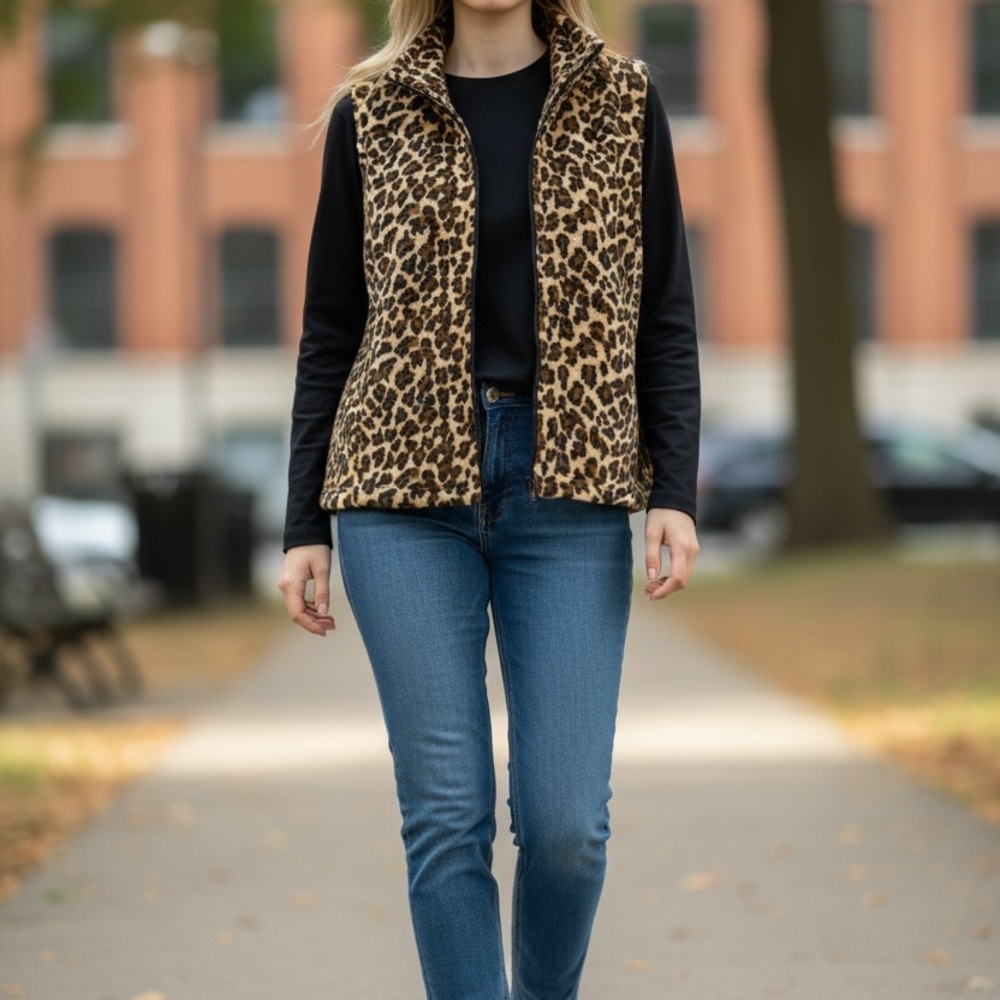 Leopard Print Women's Vest